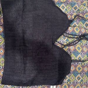 Black Ribbed Crop Top